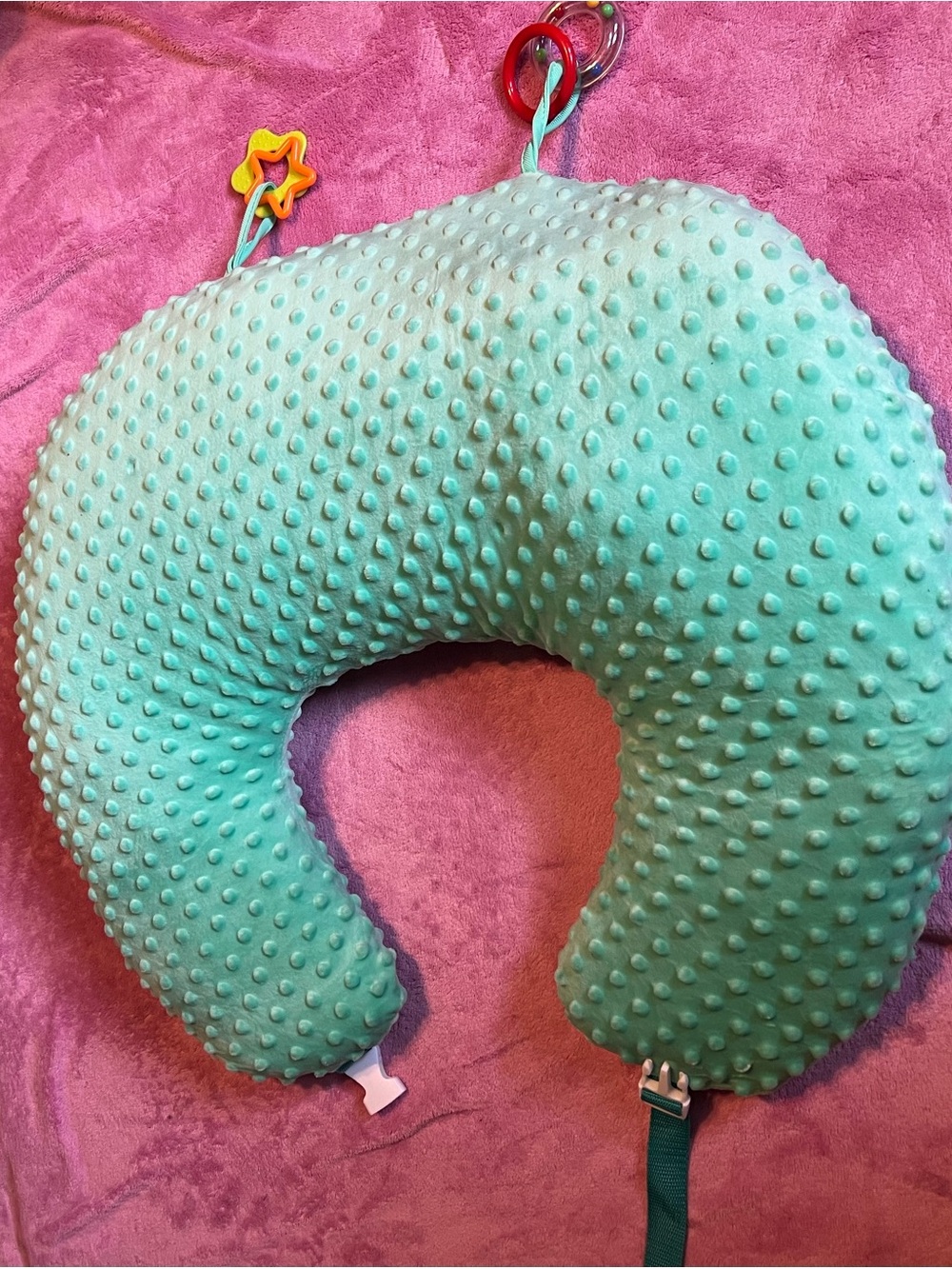 Textured Mint Green Tummy Time Pillow